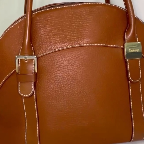 AUTHENTIC RARE (Vintage) BURBERRYS Leather top Handles Bag - Picture 3 of 8